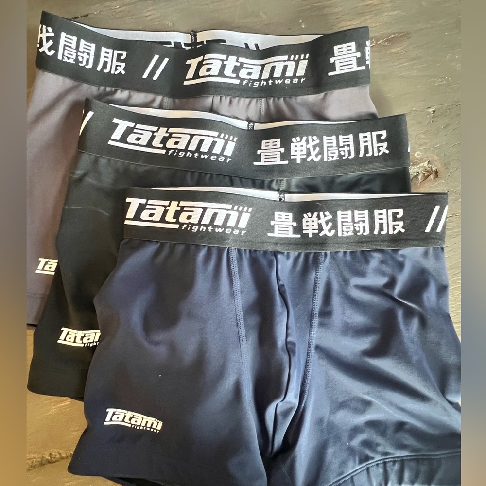 Tatami Fightwear Black and Gray grappling underwear for BJJ